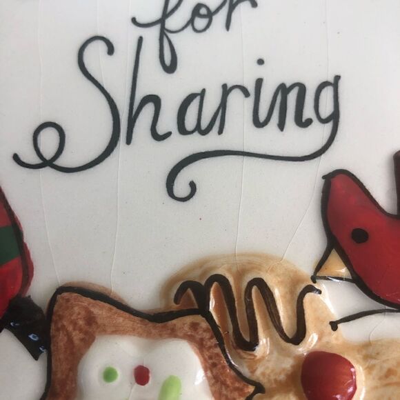 Fitz and Floyd Holly Hat Snowman Platter - Picture 7 of 9